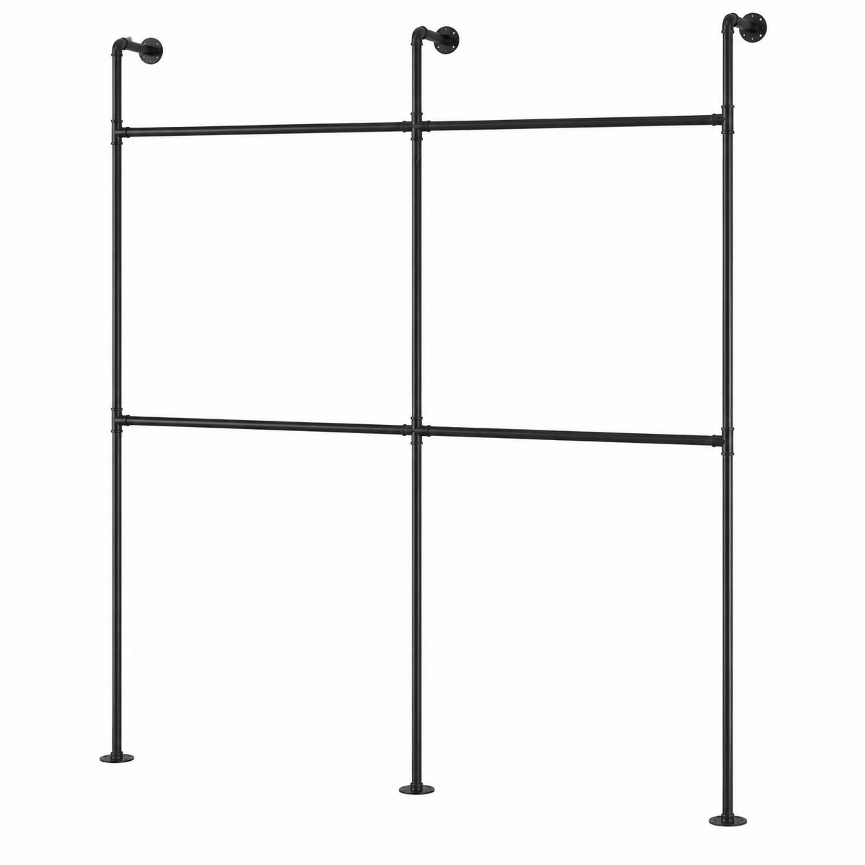 Kleiderschrank – 203 × 220 cm, Industriestil, aus Metall, Gold
