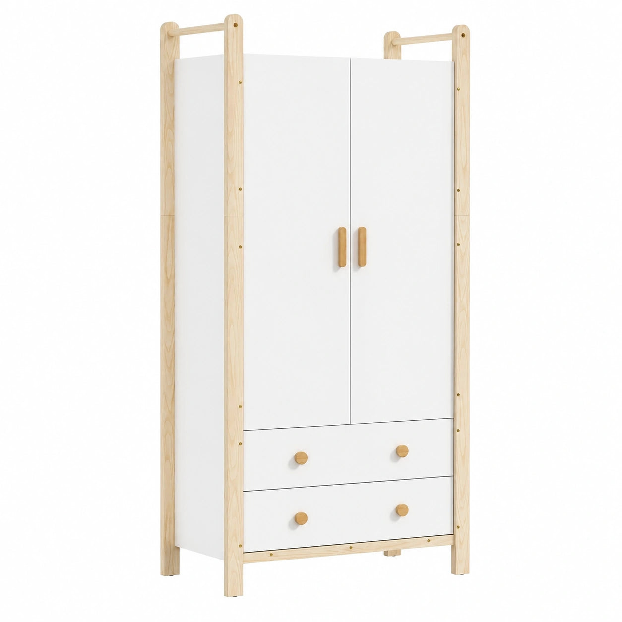 Kleiderschrank – 90 × 45 × 180 cm, mit Schubladen, für Wohnzimmer und Schlafzimmer