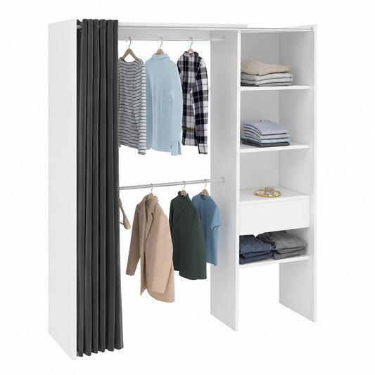 Kleiderschrank – 170 × 50 × 180 cm, ausziehbar