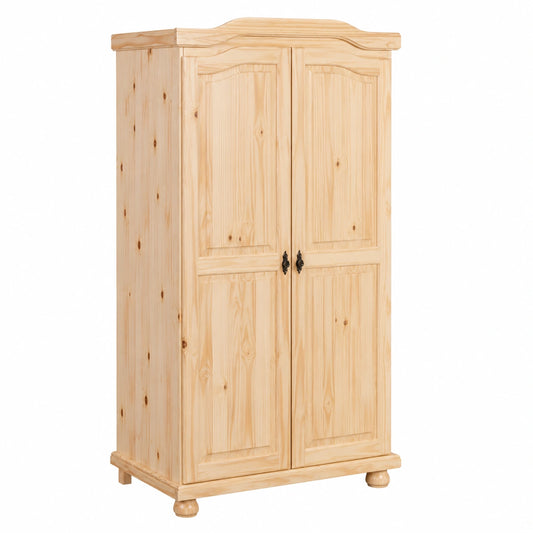 Kleiderschrank – Landhausstil, mit mehreren Türen, aus Kiefernholz, Naturfarben