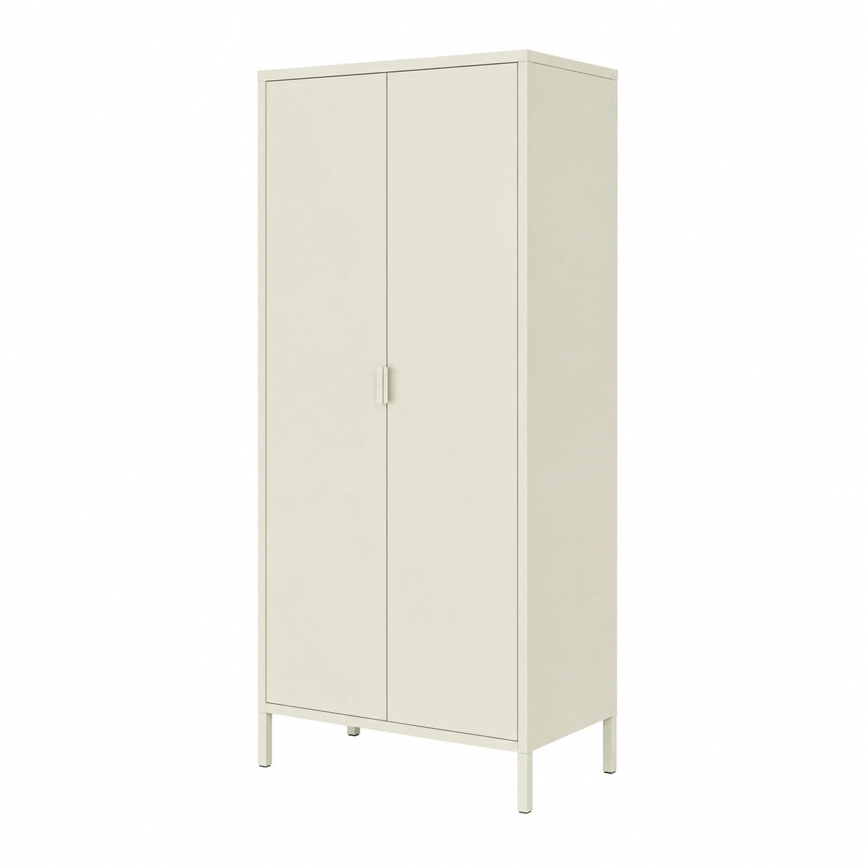 Metallschrank – 80 cm, Industriestil, Beige, für Wohnzimmer, Büro und Flur