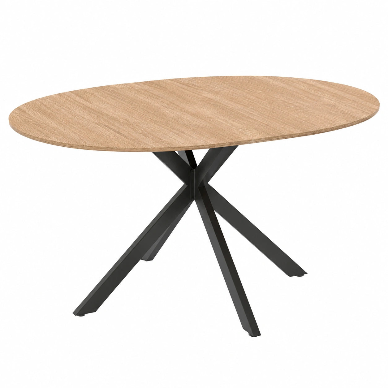 Esstisch – 150 cm, runde Form, ausziehbar, aus Holz, Schwarz