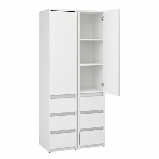 Kleiderschrank – 40 cm, mit Schubladen, modular, für Schlafzimmer, Büro und Flur