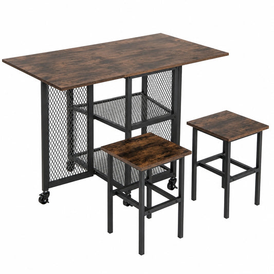 Esstisch – 3-teilig, ausziehbar, klappbar