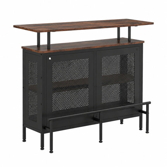 Bartisch – 120 × 50 × 106,5 cm, mit Stauraum, für Küche