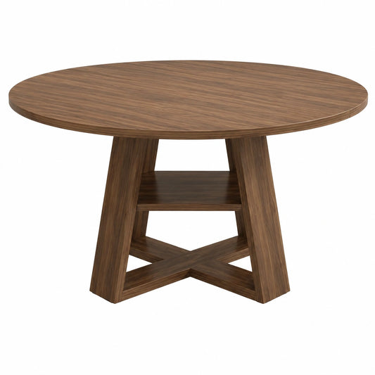 Esstisch – 150 cm, runde Form, ovale Form, ausziehbar, mit Ablagen, Walnuss