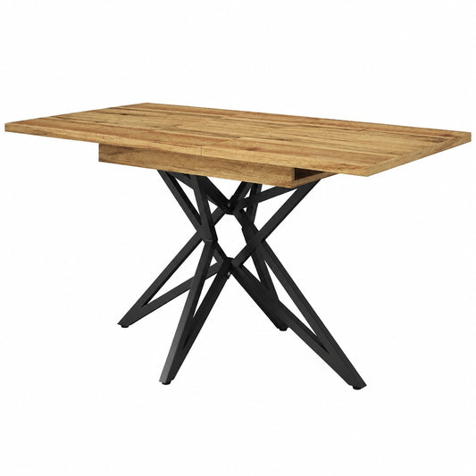 Esstisch – 160 × 80 cm, rechteckige Form, ausziehbar, für Esszimmer und Wohnzimmer