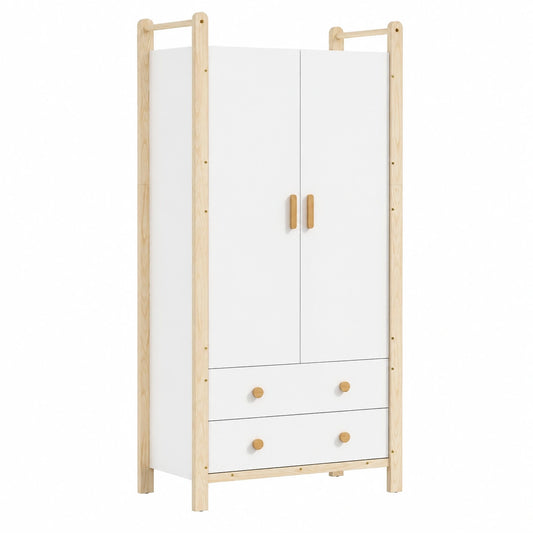 Kleiderschrank – 90 × 45 × 180 cm, mit Schubladen, für Wohnzimmer und Schlafzimmer